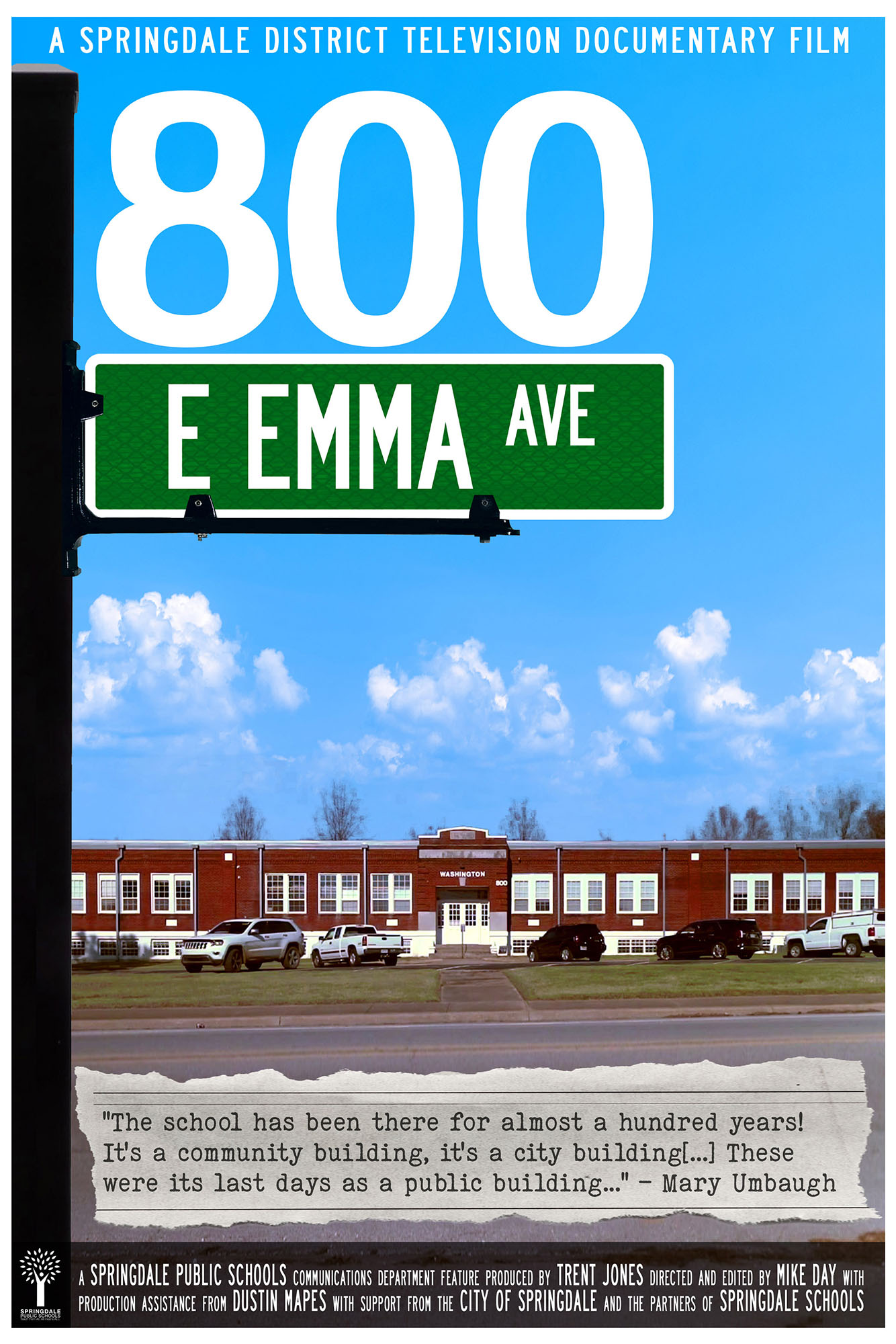 A poster comissioned for the 800 East Emma Documentary, for which I served as a camera operator and assistant editor