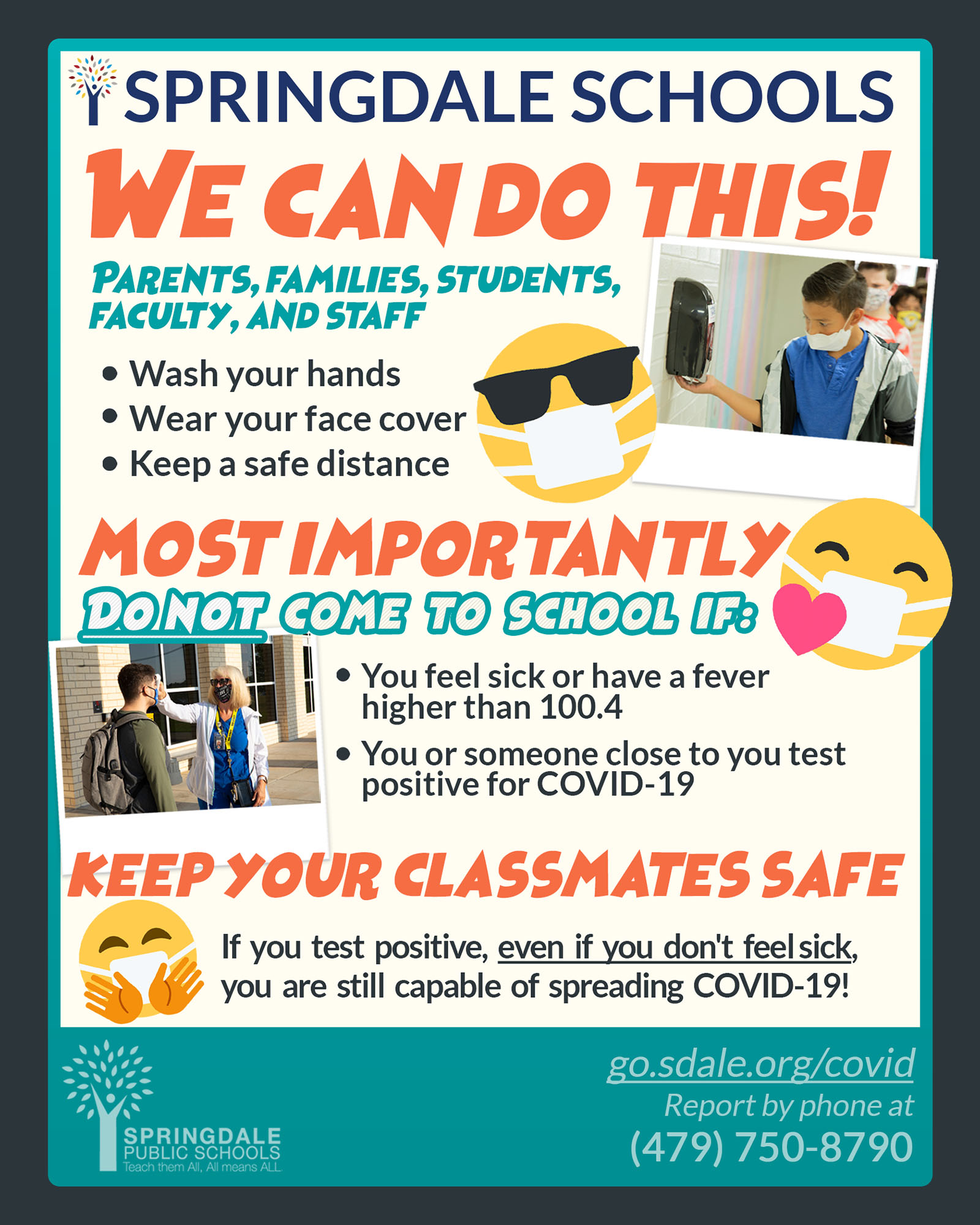 Another COVID-19 information poster that targets students and young people