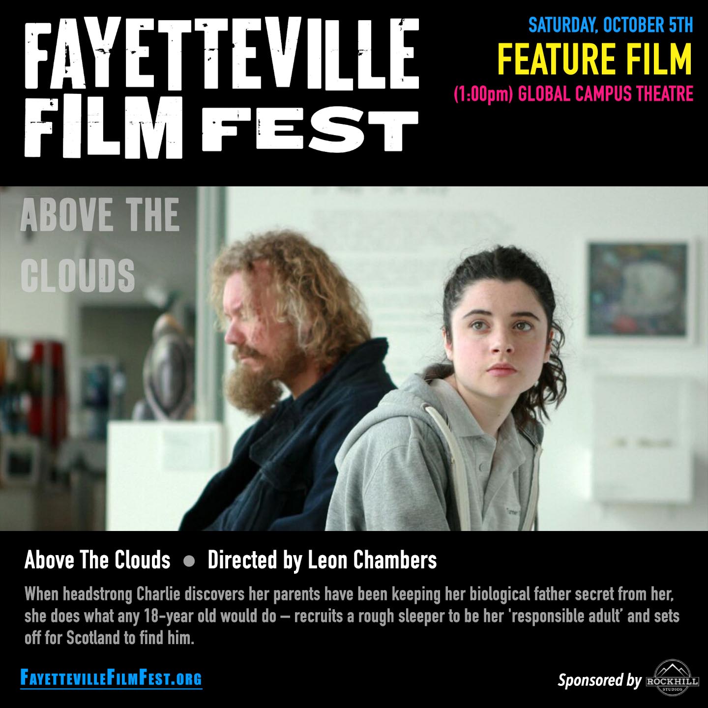 This template was created to promote the film screenings at the 2019 Fayetteville Film Fest
