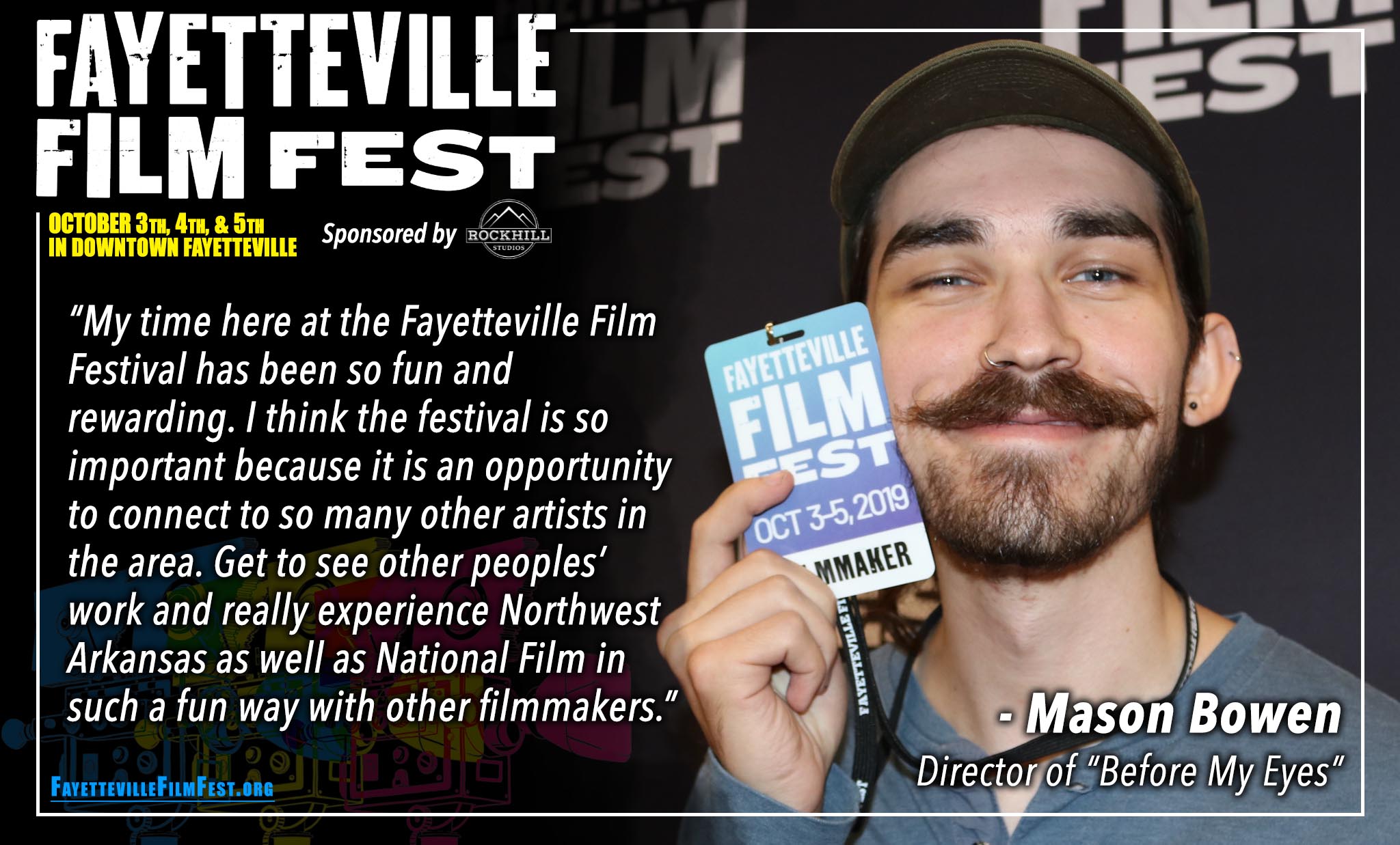 This template was created to promote the film screenings at the 2019 Fayetteville Film Fest